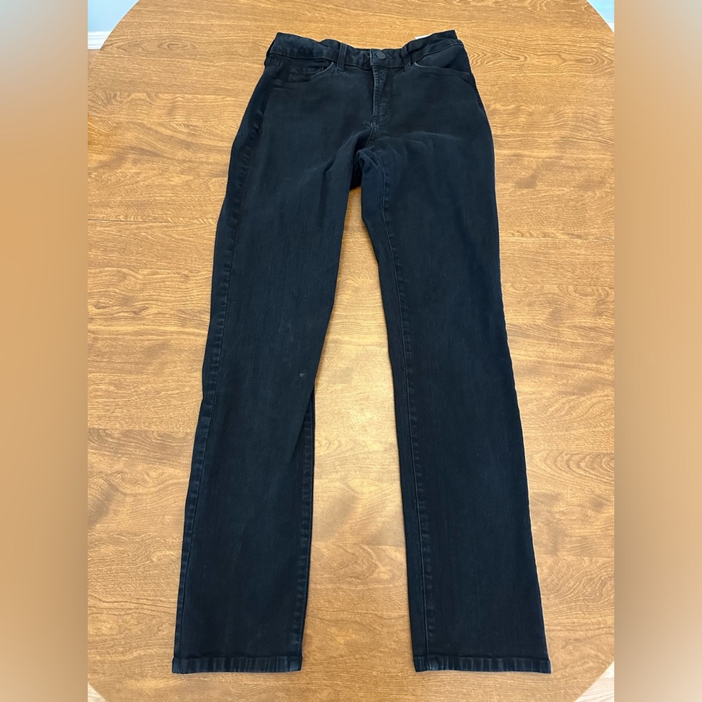 NYDJ Jeans Women’s 2 Sheri Lift Tuck Black Stretch 29.5” Inseam